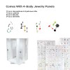 252 PCS BODY JEWELRY FOUR-SIDED TRAY LED CASE (360 TURNING DISPLAY SET)***